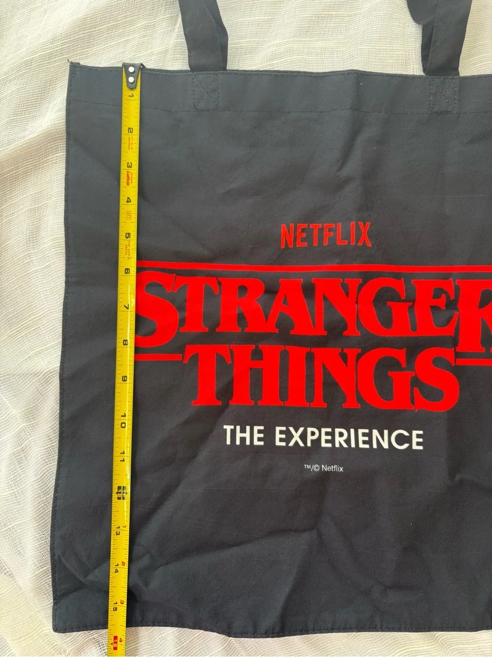 Netflix Stranger Things The Experience Official Black Reusable Tote Bag Shopper